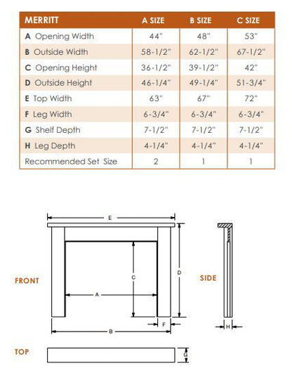Fireside Furnishing Merritt White Primed MDF Flush B Mantel