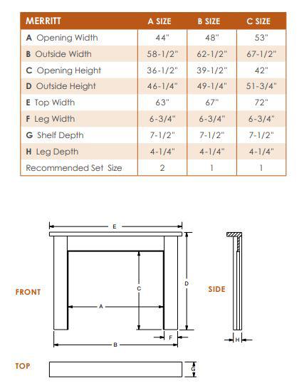 Fireside Furnishing Merritt White Primed MDF Flush C Mantel