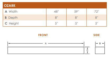 Fireside Furnishing Ozark 72" Ebony Unfinished Distressed Knotty Alder Wooden Mantel Shelf