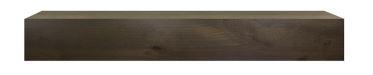 Fireside Furnishing Ozark 72" Ebony Unfinished Distressed Knotty Alder Wooden Mantel Shelf