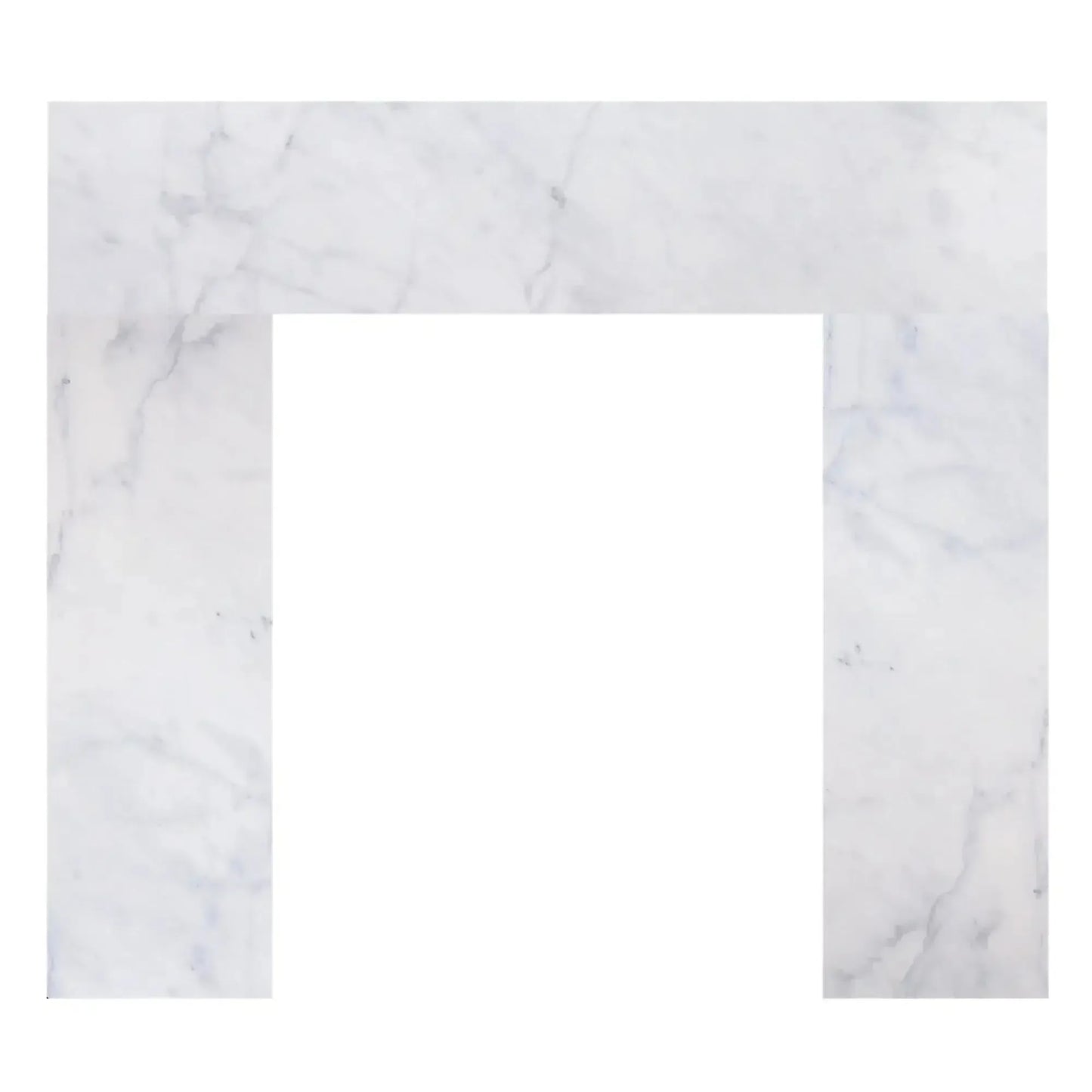 Fireside Furnishing Signature Series Bianco White Marble Surround Set 3, Without Hearth Pad