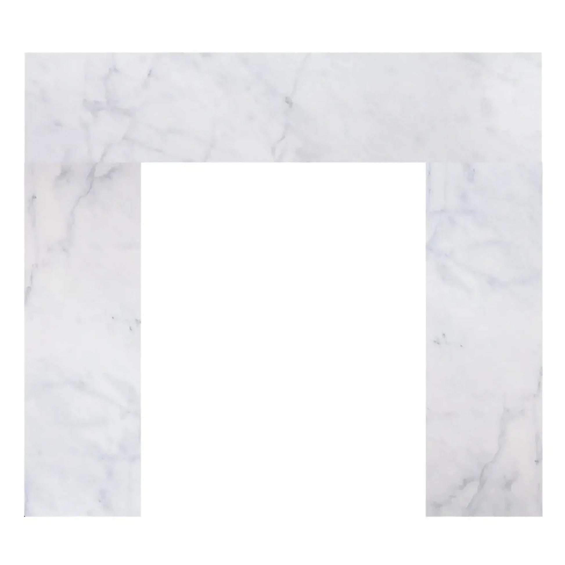 Fireside Furnishing Signature Series Bianco White Marble Surround Set 3, Without Hearth Pad