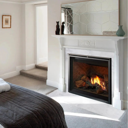 Fireside Furnishing Signature Series Bianco White Marble Surround Set 3, Without Hearth Pad