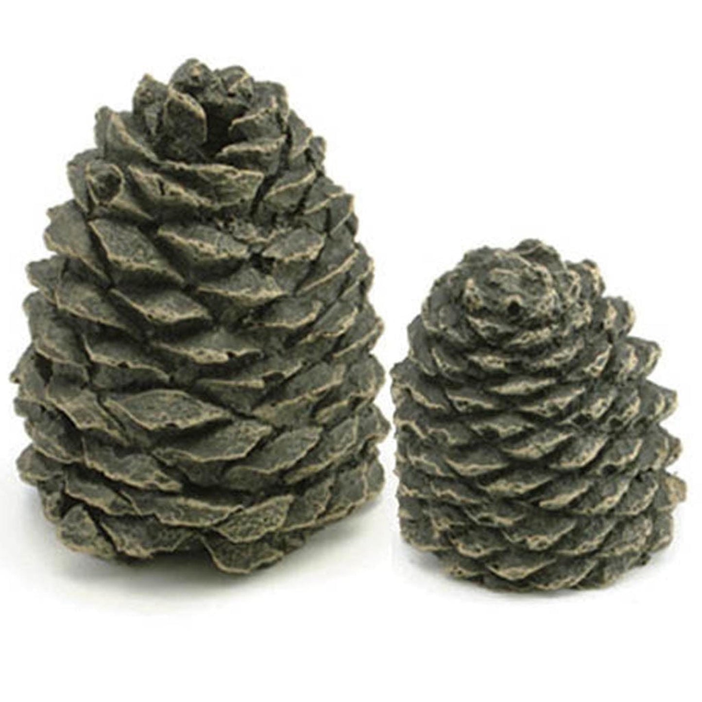 Fireside Set of 2 Decorative Charred Pine Cones