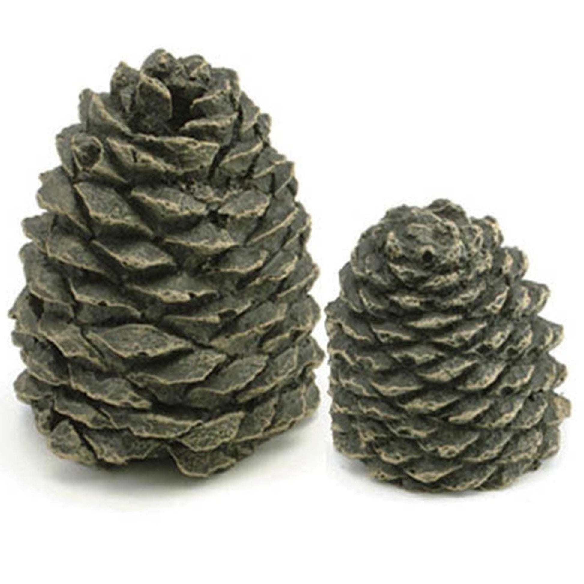 Fireside Set of 2 Decorative Charred Pine Cones