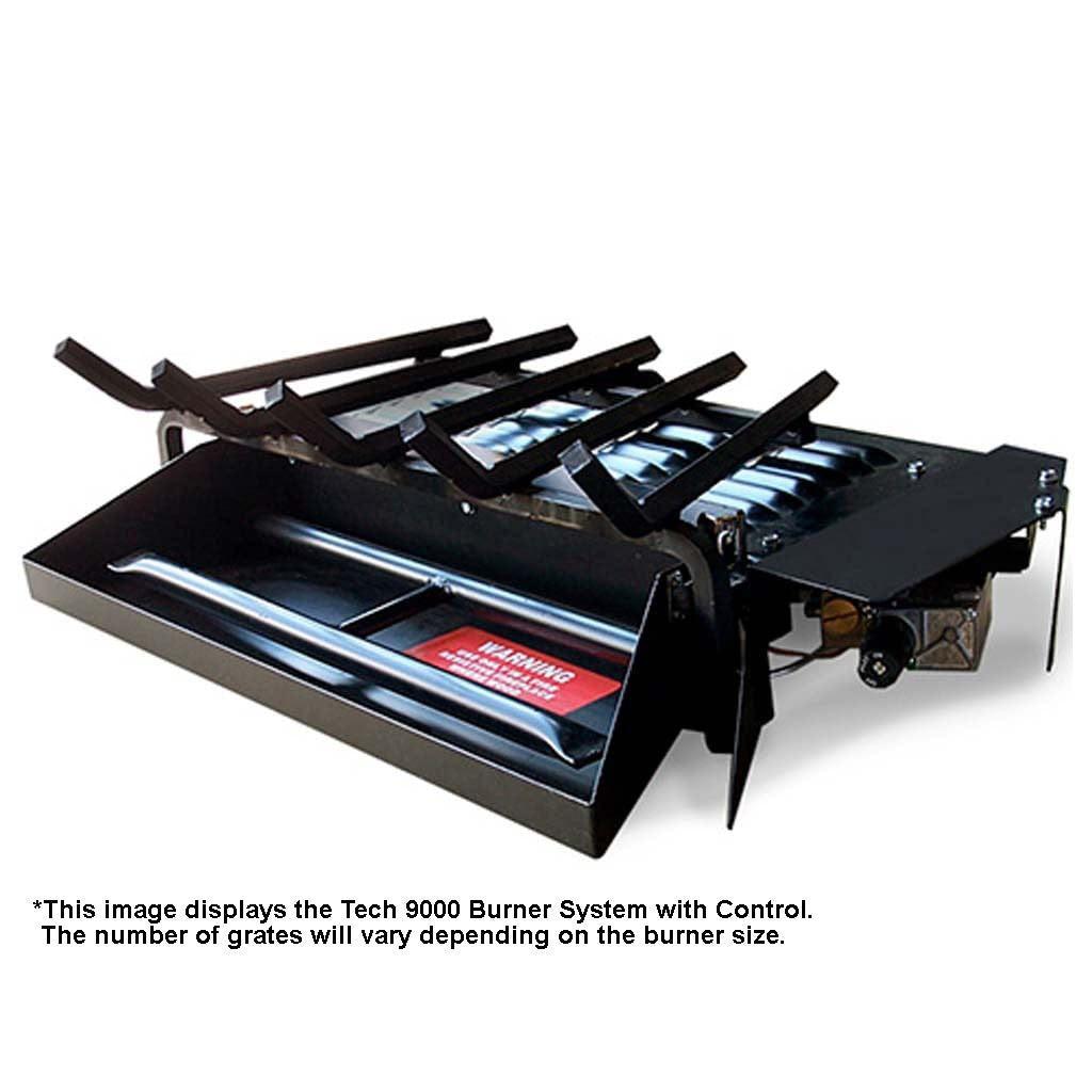 Fireside Tech 9000 30" High Performance Vented Natural Gas Burner System With Manual Control