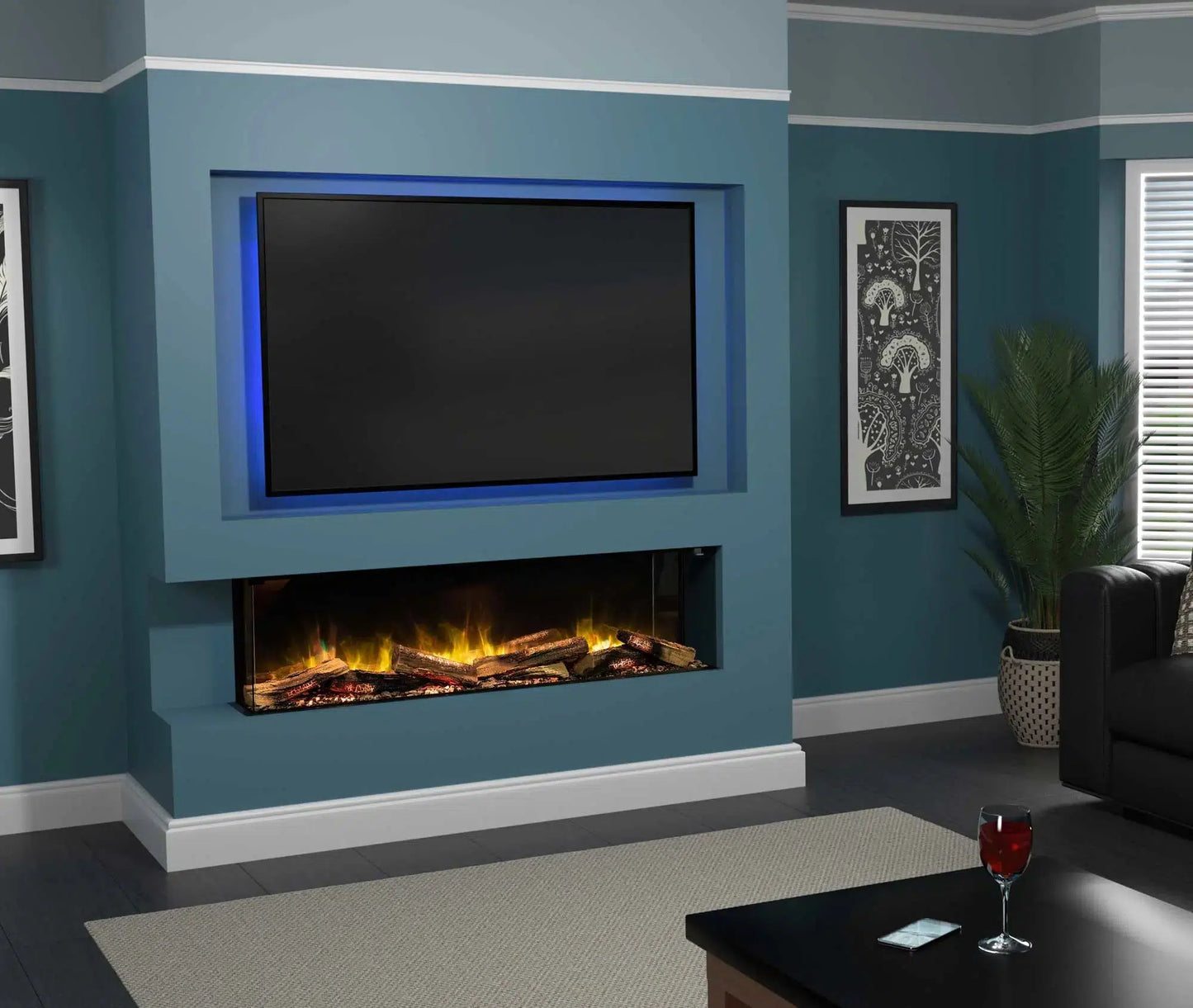 Flamerite Fires E-FX 1300 52" Linear Built-in Electric Fireplace