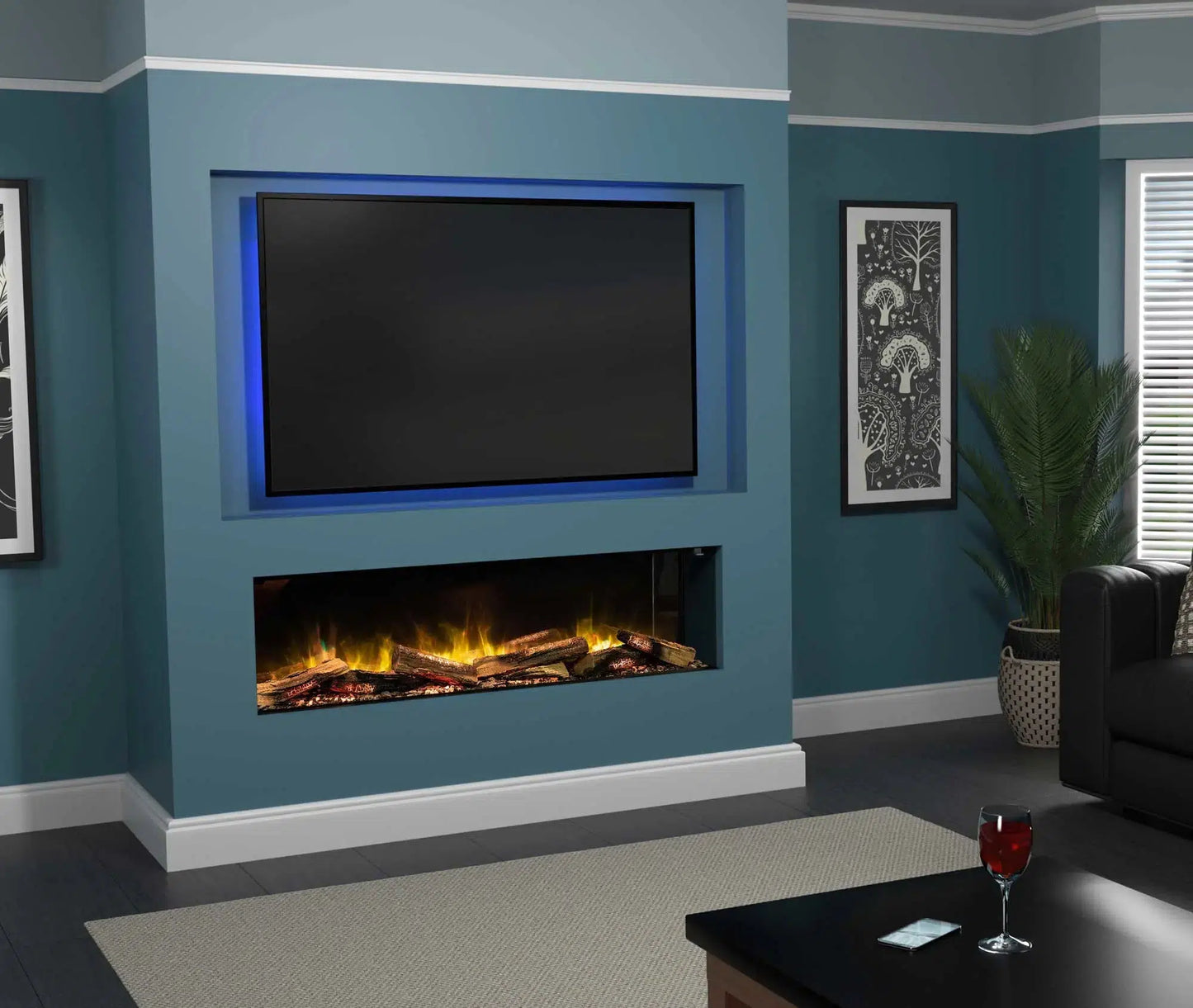 Flamerite Fires E-FX 1300 52" Linear Built-in Electric Fireplace