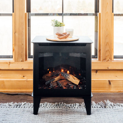 Forge & Flame FUZION-EX Classic Black Steel Electric Stove