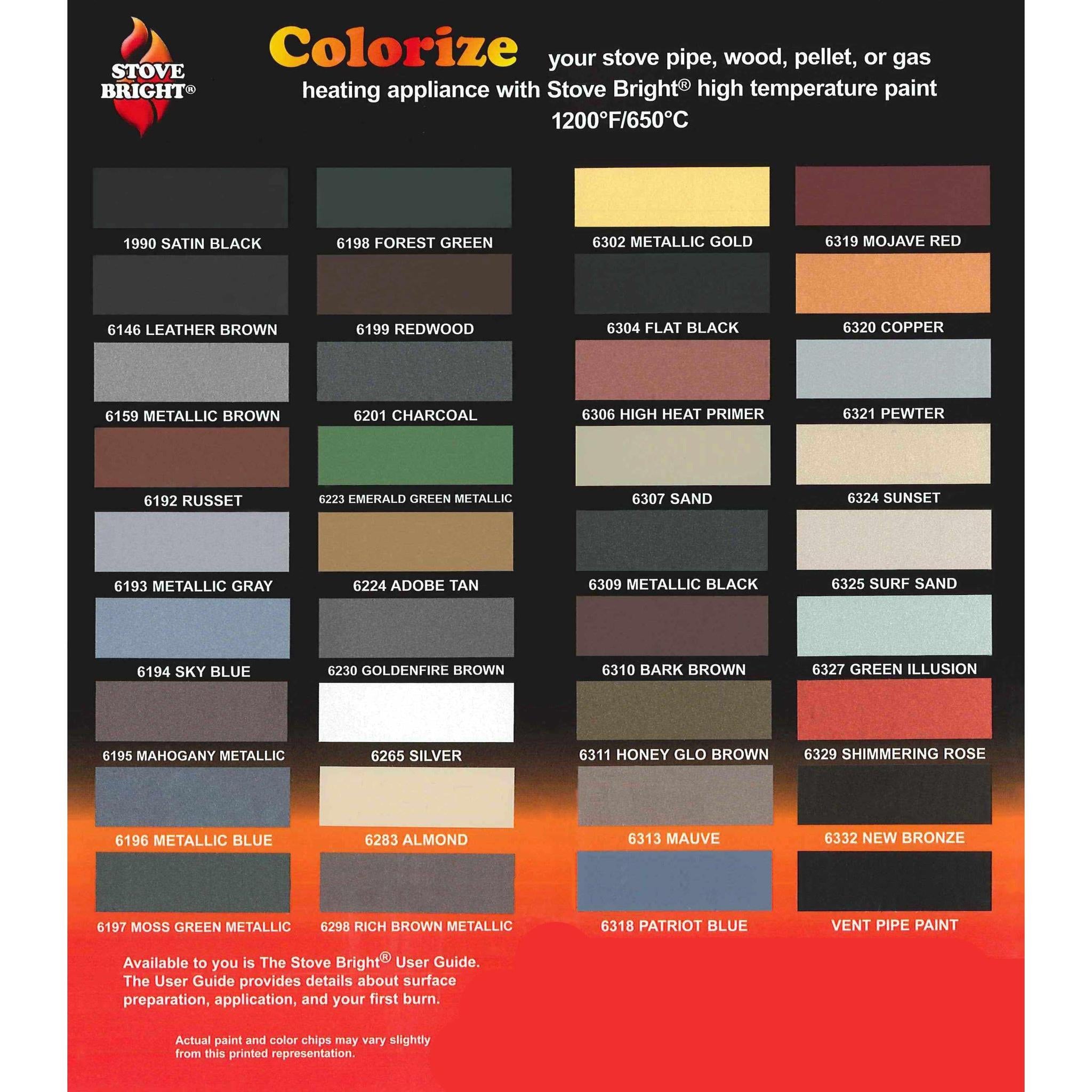 Forrest Paint Stove Bright Metal Tones High-Temperature Aerosol