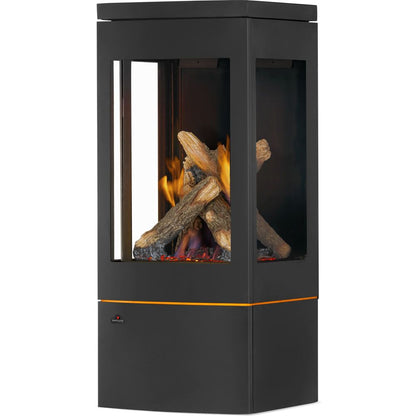 Napoleon Elora Black Direct Vent 3-Sided Natural Gas Hybrid Stove