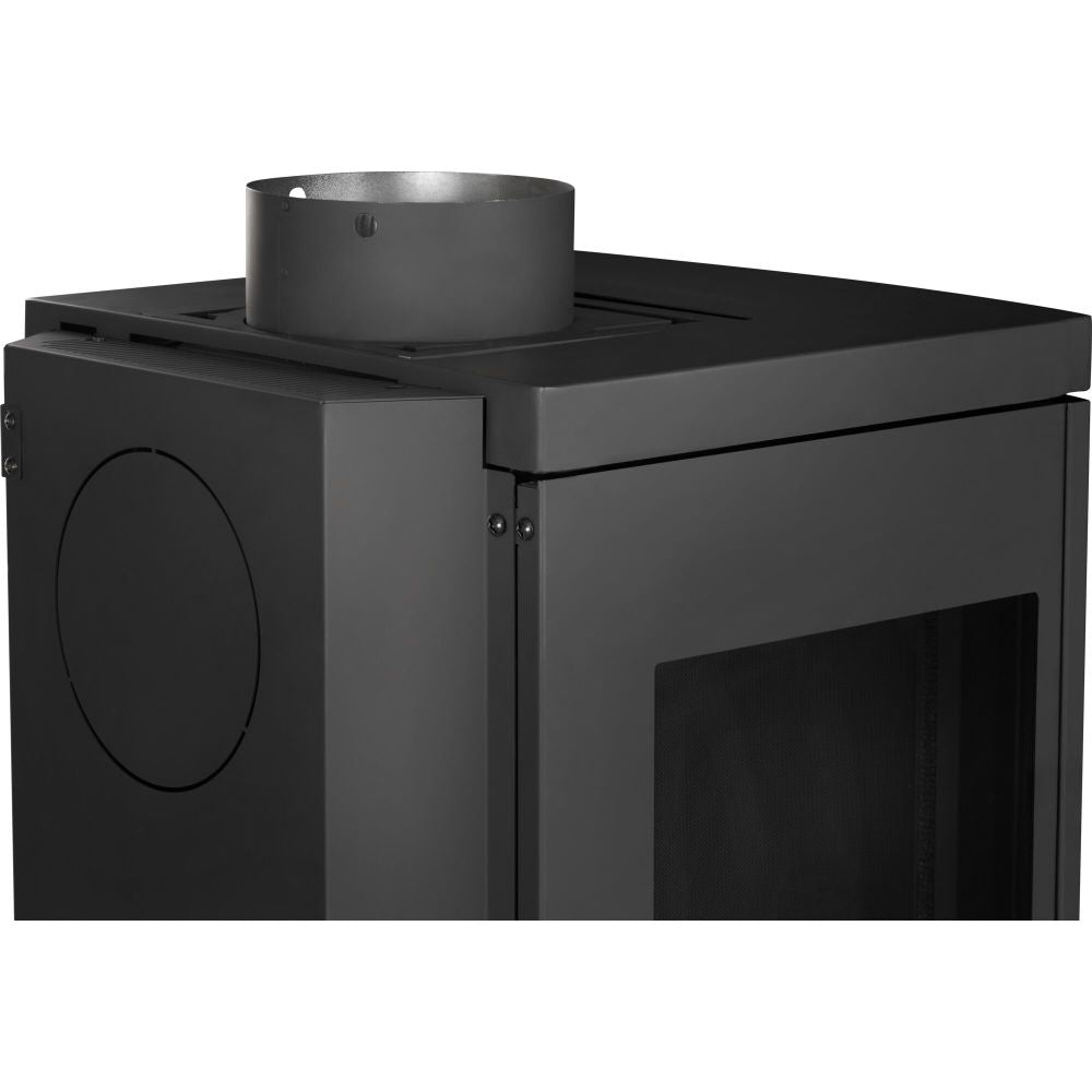 Napoleon Elora Black Direct Vent 3-Sided Natural Gas Hybrid Stove