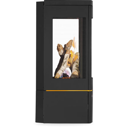 Napoleon Elora Black Direct Vent 3-Sided Natural Gas Hybrid Stove