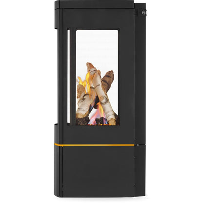 Napoleon Elora Black Direct Vent 3-Sided Natural Gas Hybrid Stove