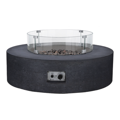 PyroMania Genesis 41" Charcoal Finish Natural Gas Outdoor Round Fire Table