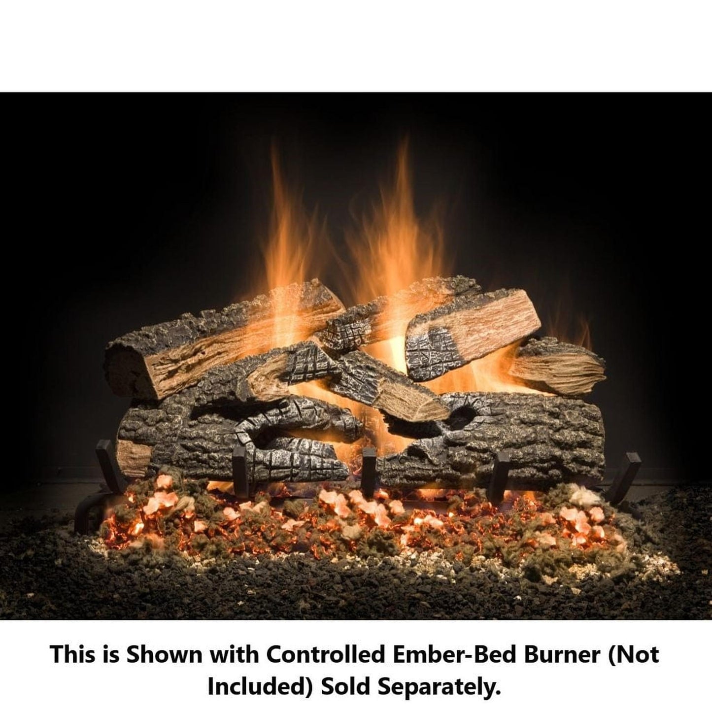 Golden Blount 24" Split Bonfire Charred Vented Gas Log Set (Logs Only)