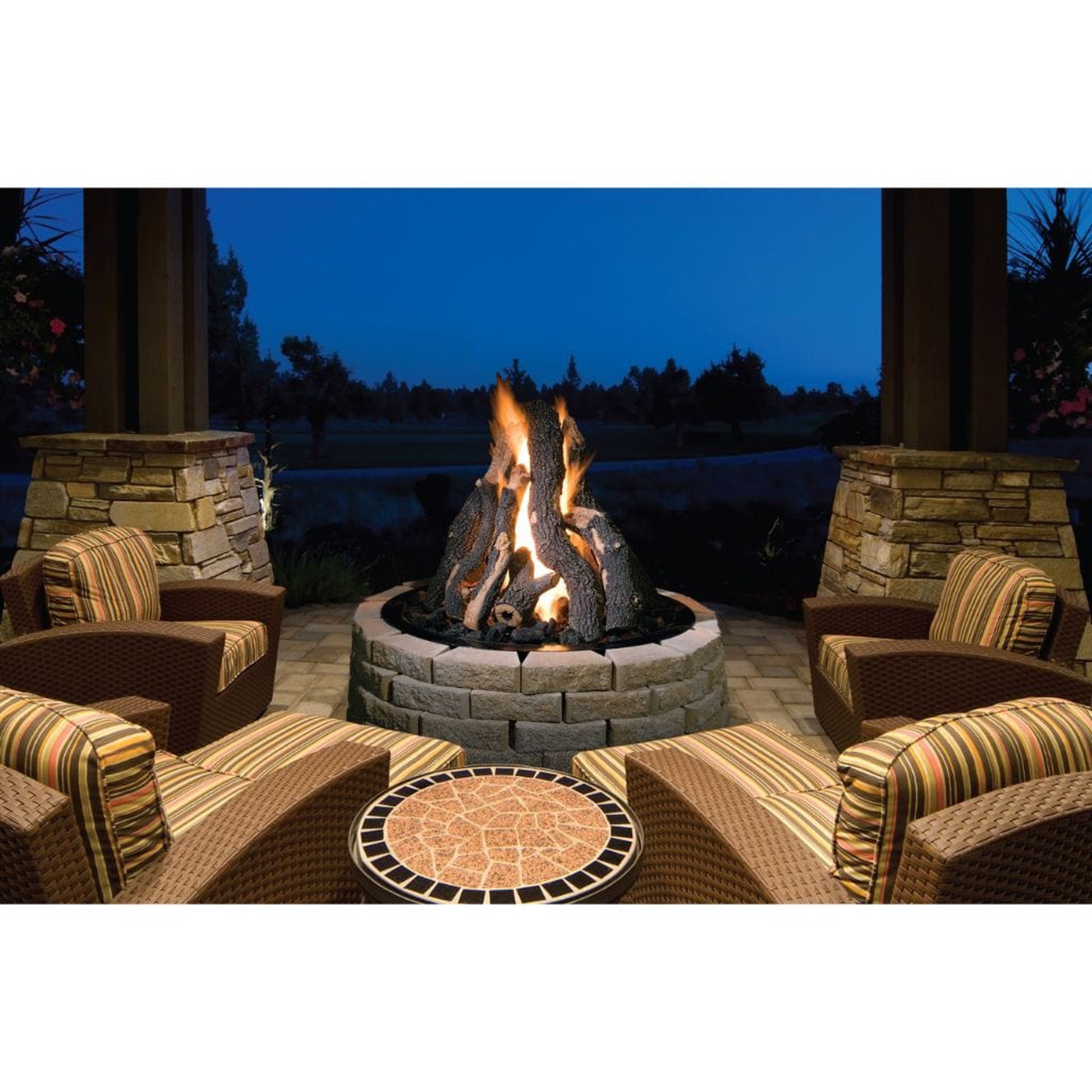 Golden Blount 36" Grand Fire Pit Log Set (Logs Only)