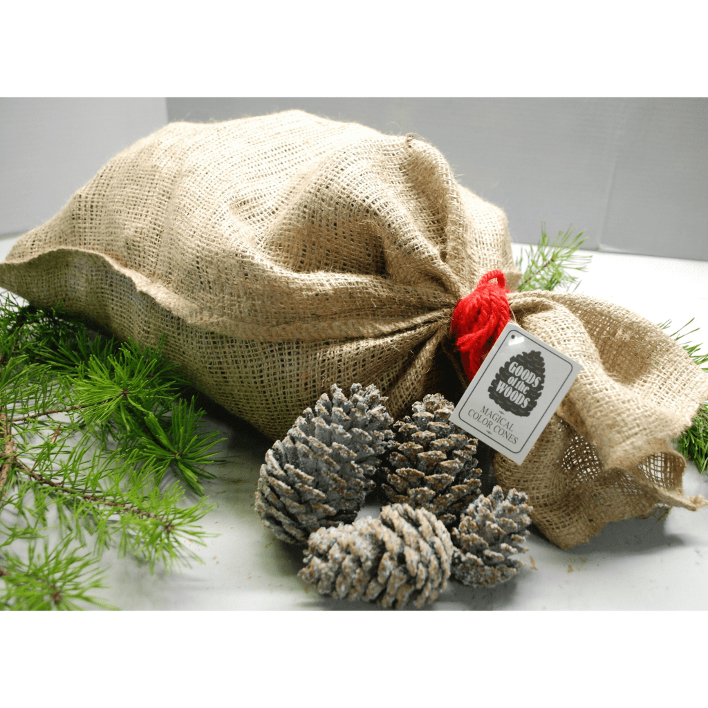 Goods of the Woods 6lbs Burlap Bag Magic Color Cones for Wood Fires