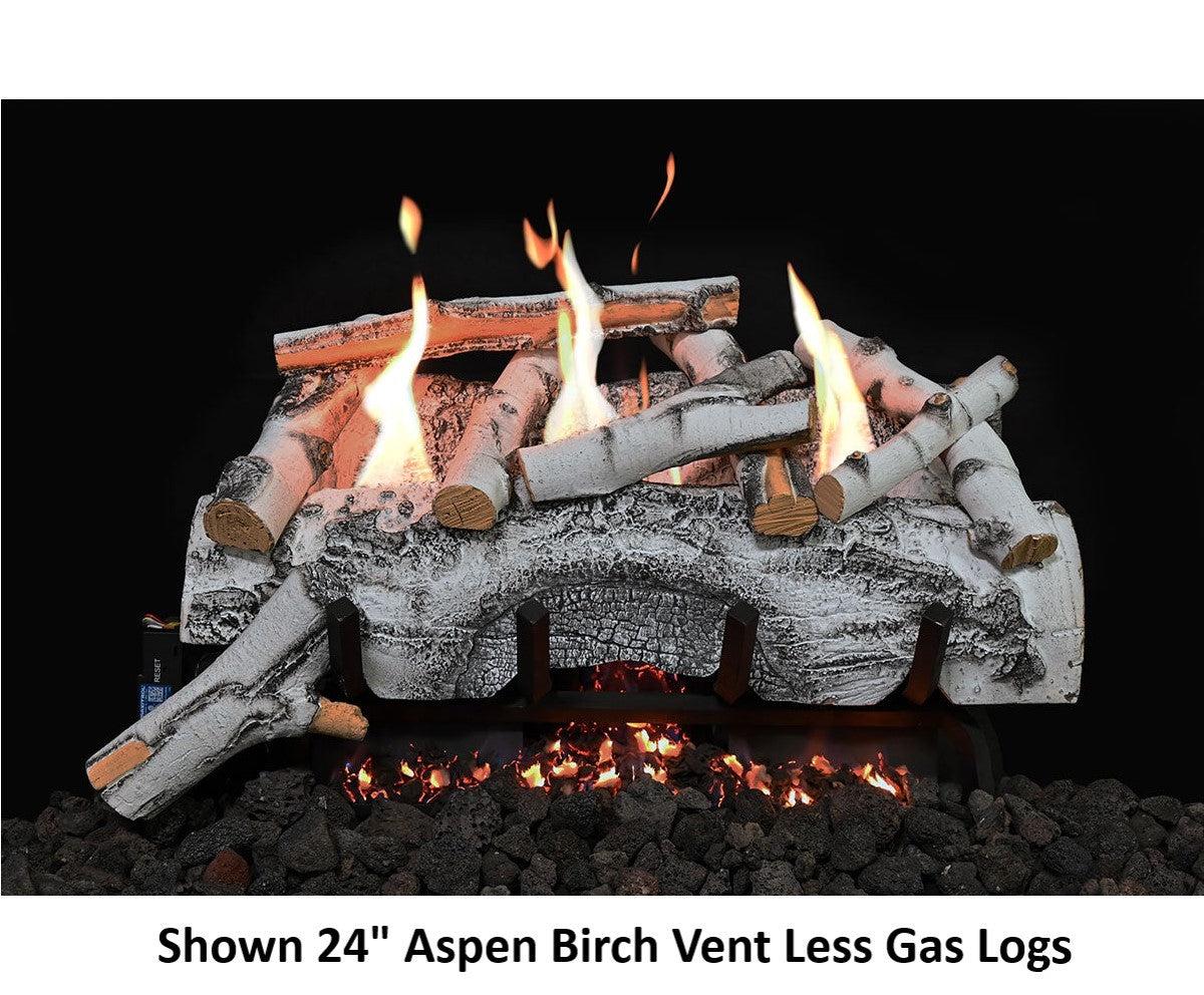 Grand Canyon Aspen Birch 18" White Ventless Gas Logs