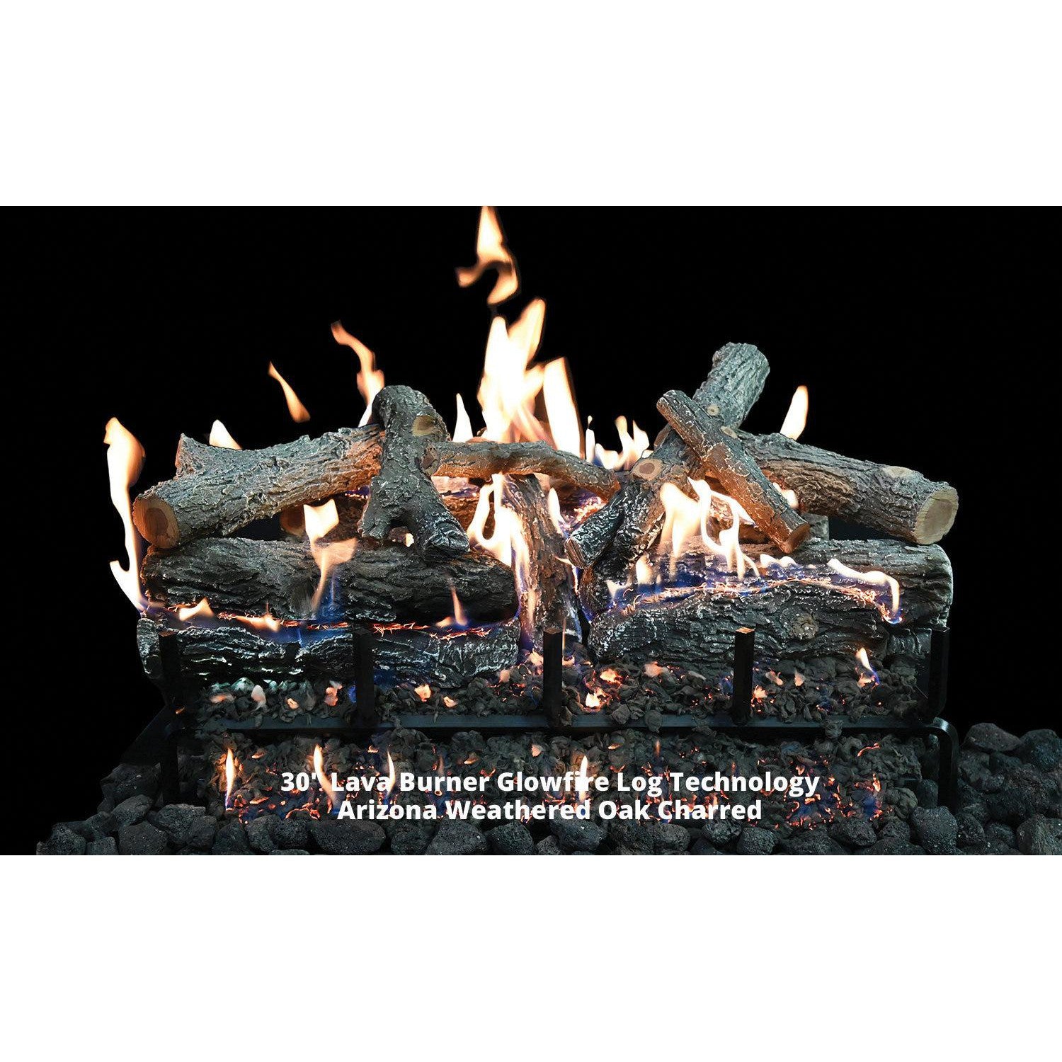 Grand Canyon GlowFire 30" Arizona Weathered Oak Charred Vented Gas Logs