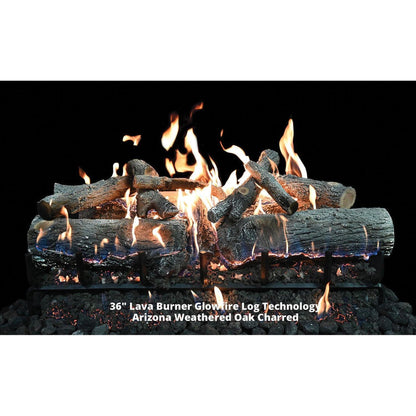 Grand Canyon GlowFire 36" Arizona Weathered Oak Charred Vented Gas Logs