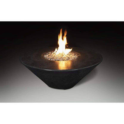 Grand Canyon Olympus 44" x 44" Round Natural Gas Fire Table in Black
