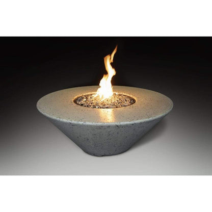 Grand Canyon Olympus 44" x 44" Round Natural Gas Fire Table in White