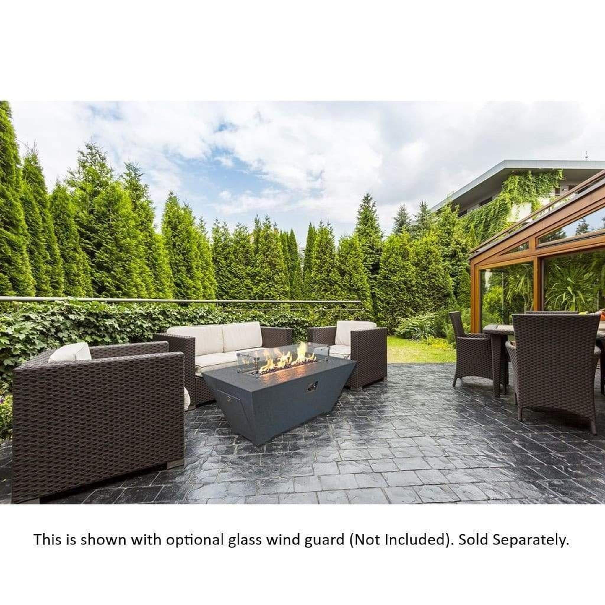 Grand Canyon Olympus 72" x 30" Rectangle Propane Gas Linear Fire Table ...