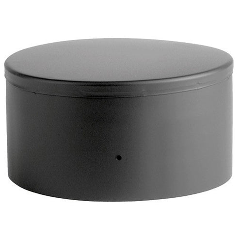 Gray Metal 5" Black 24-Gauge Single Wall Clean Out Tee Cover (Case of 12)