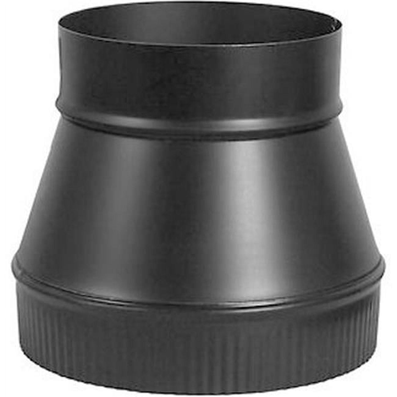 Gray Metal 5" x 6" Black 24-Gauge Single Wall Increaser