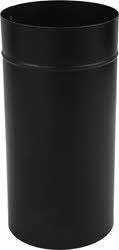 Gray Metal 6" Black 24-Gauge Single Wall Slip Connector