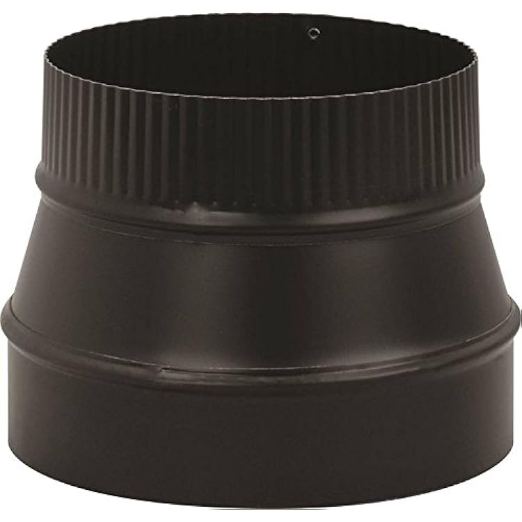 Gray Metal 6" x 5" Black 24-Gauge Single Wall Reducer (Case of 12)