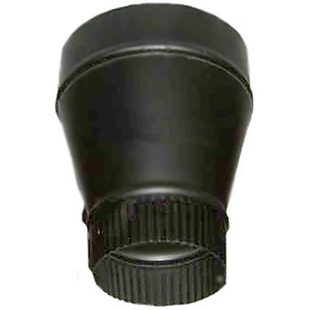 Gray Metal 7" x 6" Black 24-Gauge Single Wall Reducer