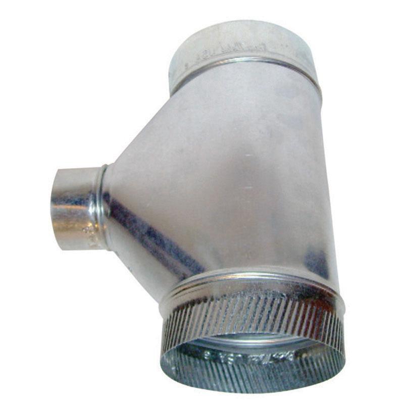 Gray Metal 7" x 7" x 5" Galvanized GALT75 Connector Pipe Reducing Tee