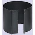 Gray Metal 8" Black 24-Gauge Single Wall Draw Connector