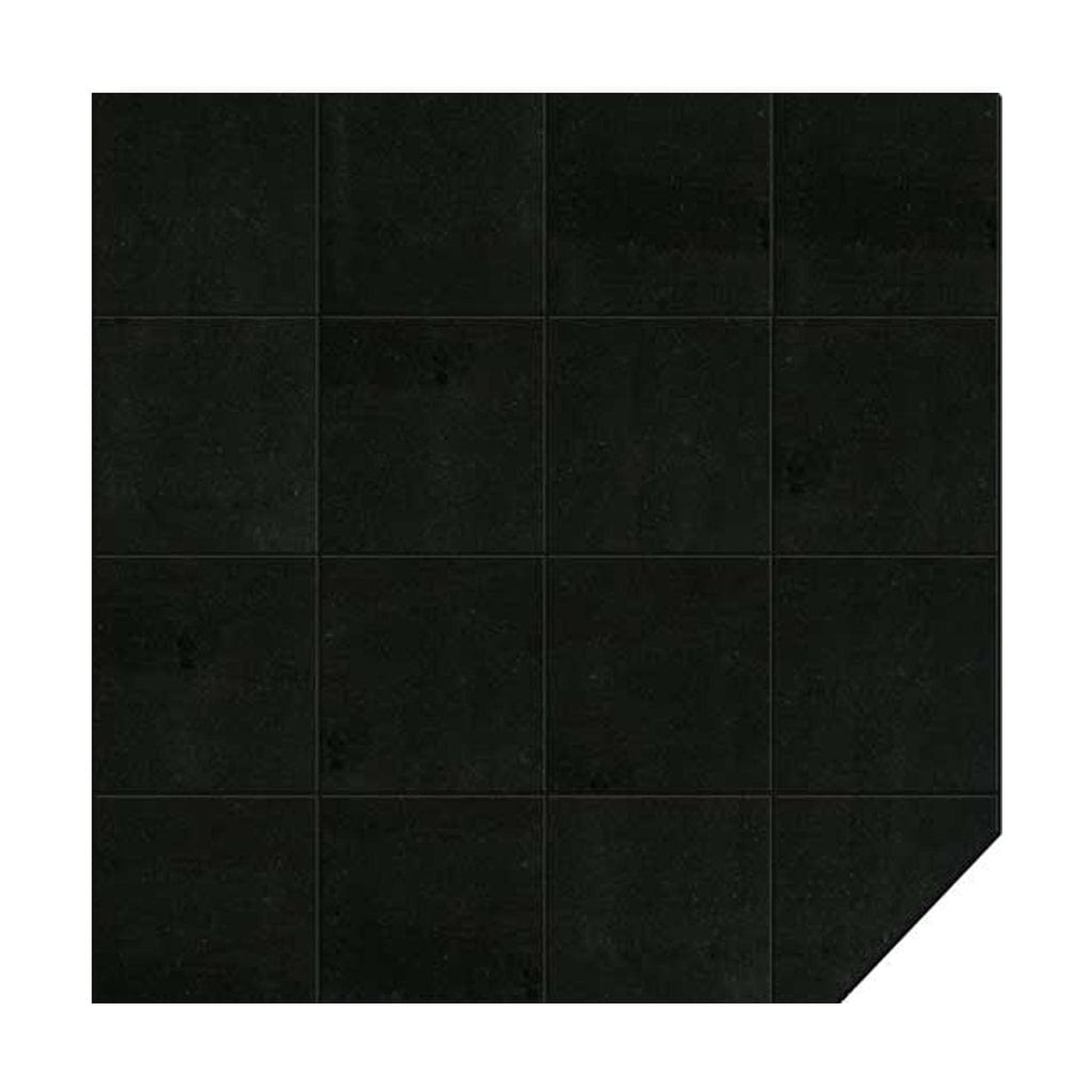 Graysen Woods 32" x 32" Full Size Midnight Black Corner Granite Hearth Pad