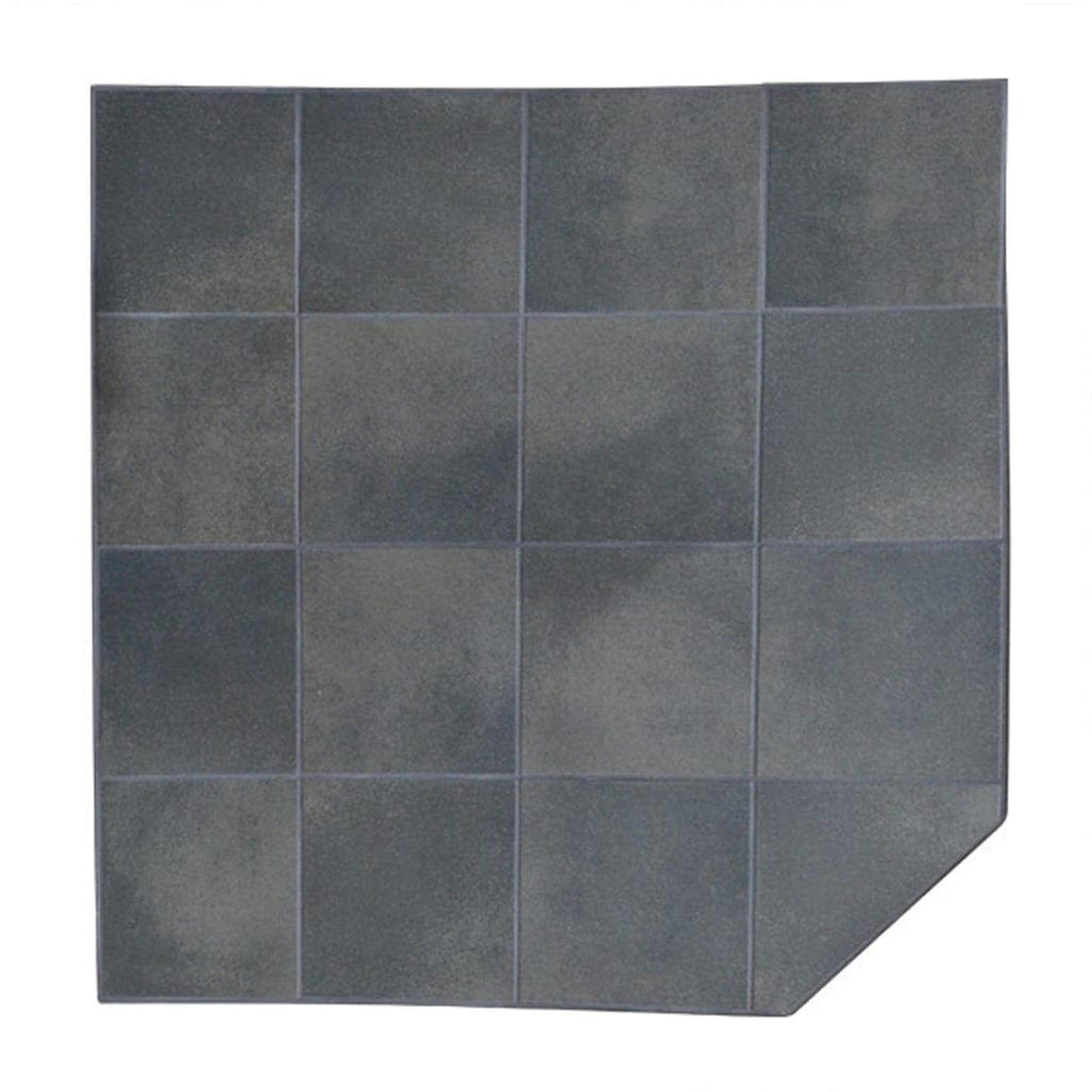 Graysen Woods 36" x 36" Full Size Amplify Black Corner Ceramic Hearth Pad