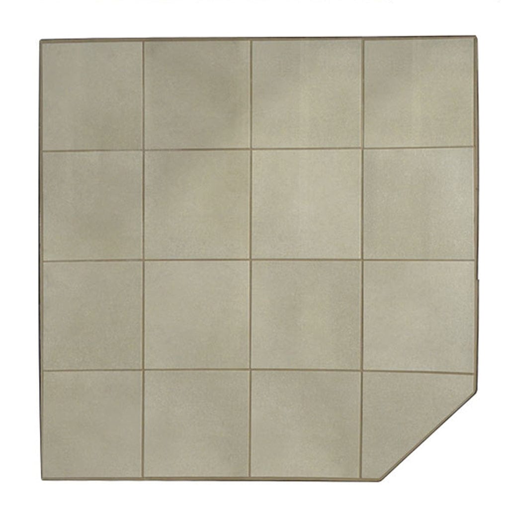 Graysen Woods 36" x 36" Full Size Reverb Ash Corner Ceramic Hearth Pad
