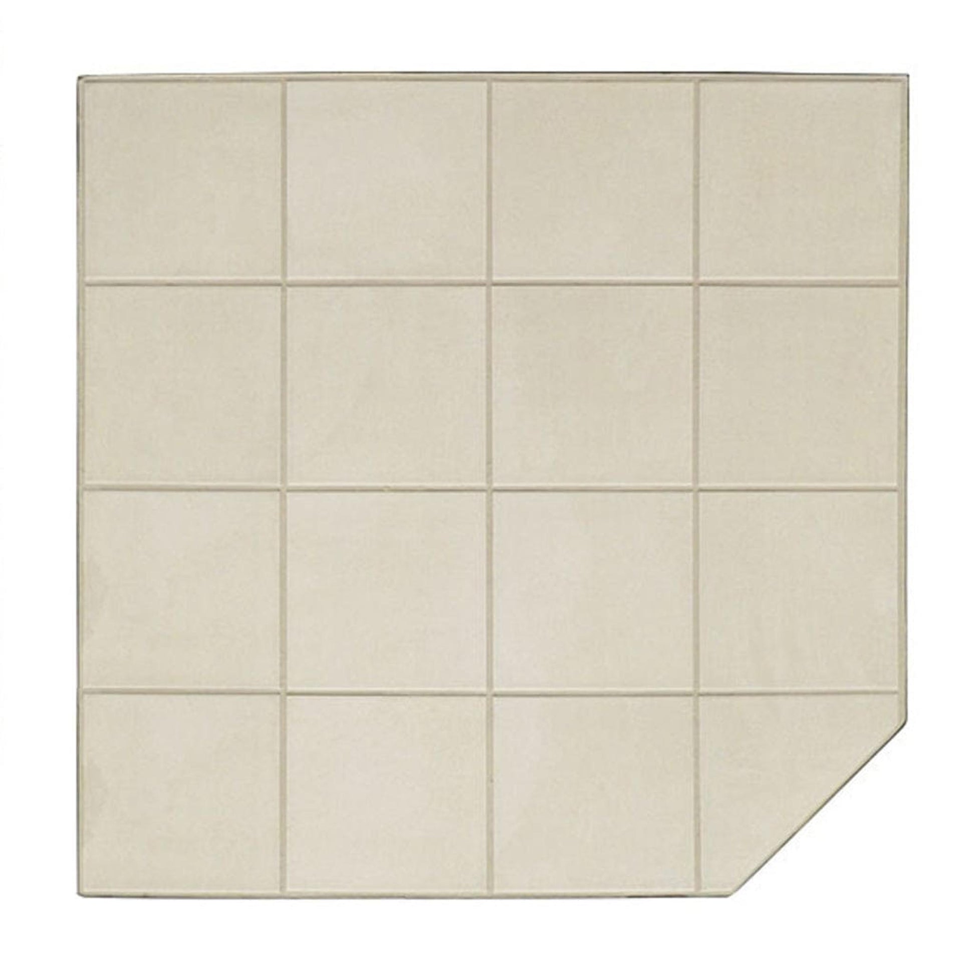 Graysen Woods 36" x 36" Full Size White Corner Ceramic Hearth Pad