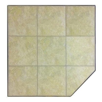 Graysen Woods 48" x 48" Full Size Corner Ceramic Hearth Pad