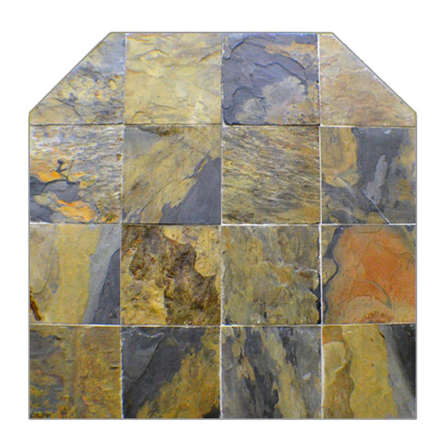 Graysen Woods 48" x 48" Full Size Standard Wall Stone Hearth Pad