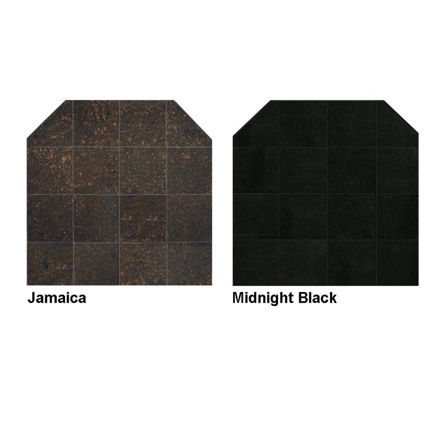 Graysen Woods 54" x 54" Full Size Standard Wall Granite Hearth Pad