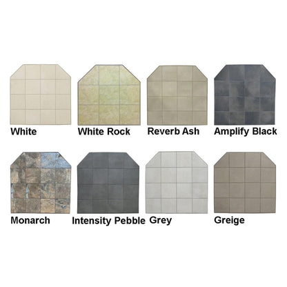 Graysen Woods 60" x 60" Full Size Standard Wall Ceramic Hearth Pad