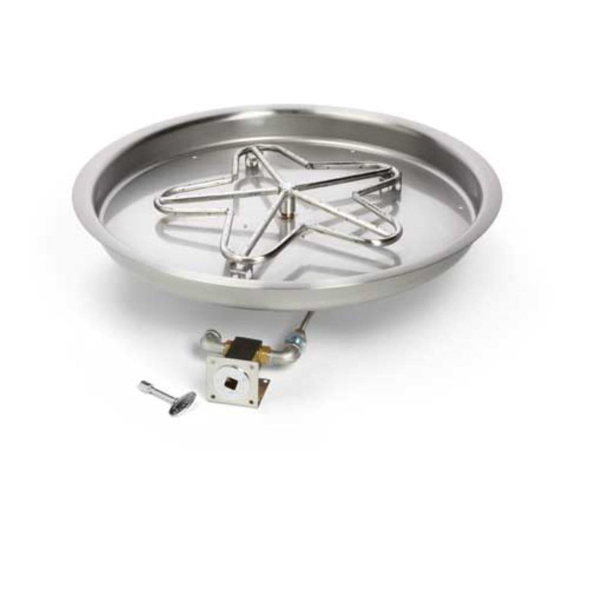 HPC 13" Propane Gas Round Bowl Pan Standard Fire Pit Insert With Match Lit Ignition