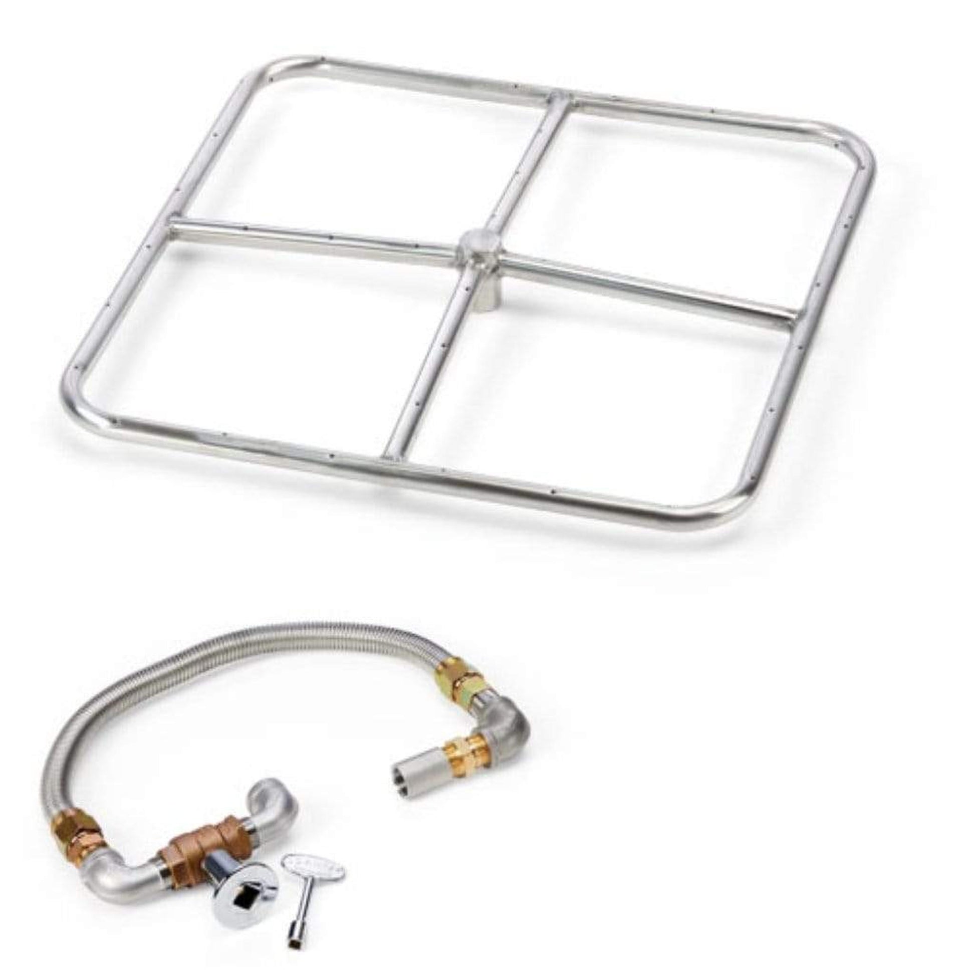 HPC 18" Square Burner Natural Gas Fire Pit Kit