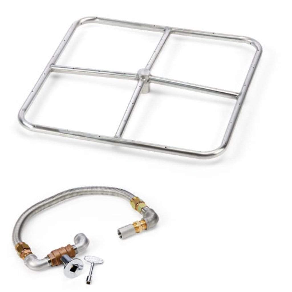 HPC 18" Square Burner Propane Gas Fire Pit Kit