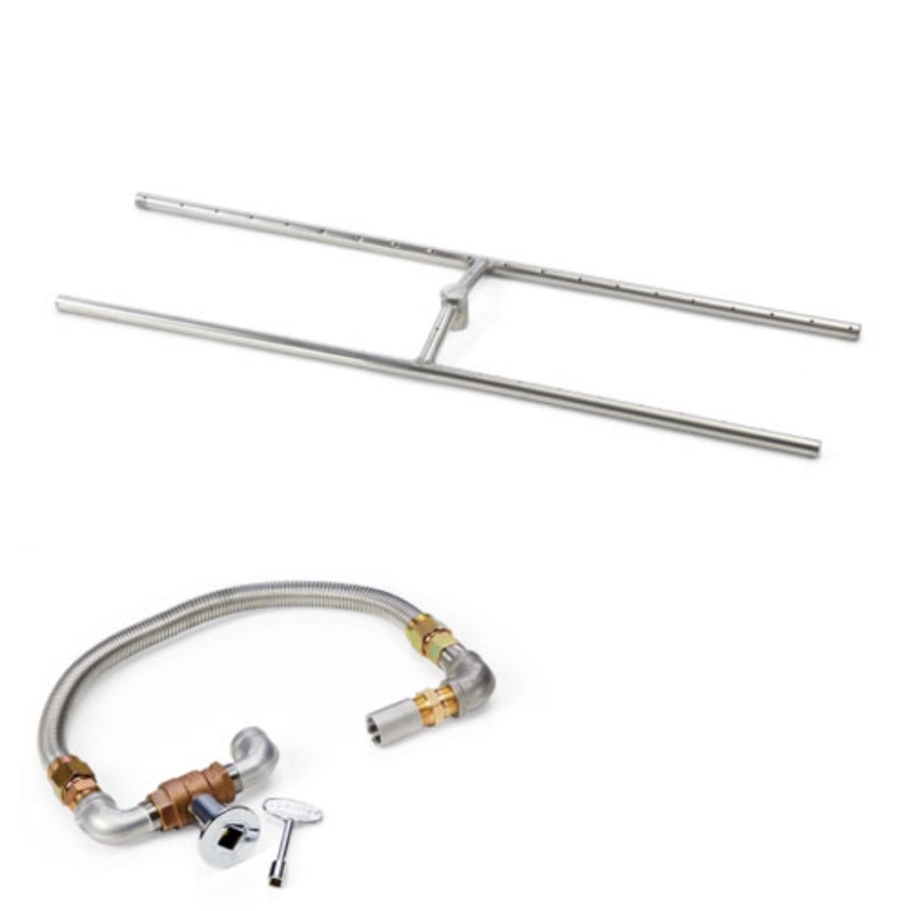 HPC 18" x 6" Propane Gas Torpedo H-Burner Fire Pit Kit