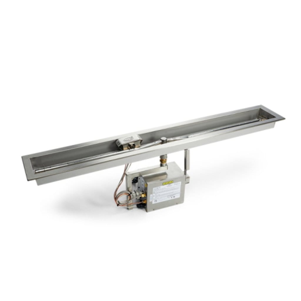 HPC 24" 120VAC Linear Trough Propane Gas Torpedo Fire Pit Insert With On/Off Electronic Ignition