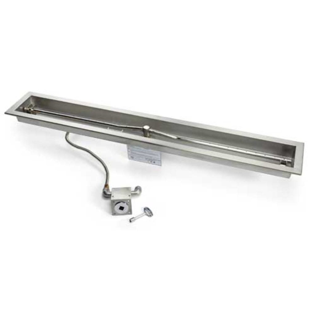 HPC 24" Linear Trough Natural Gas Torpedo Fire Pit Insert With Match-Lit Ignition