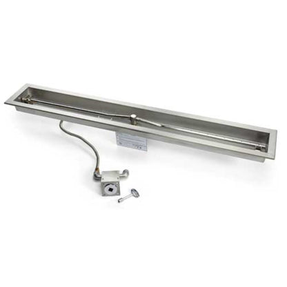 HPC 24" Linear Trough Natural Gas Torpedo Fire Pit Insert With Match-Lit Ignition